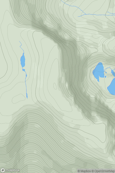 Thumbnail image for Beinn Bhan [Applecross to Achnasheen] showing contour plot for surrounding peak